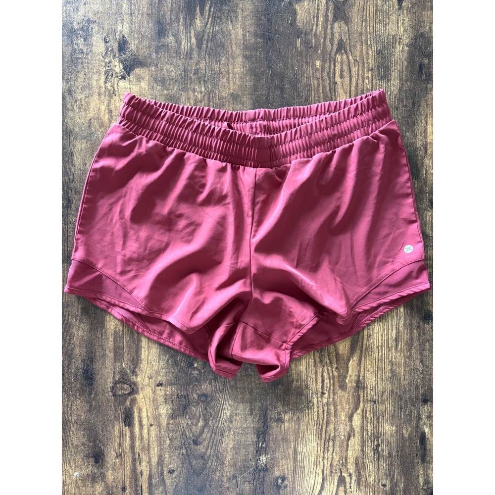 RBX Live Life Active Womens Reddish Pink Running Shorts Mesh Trim Size Medium